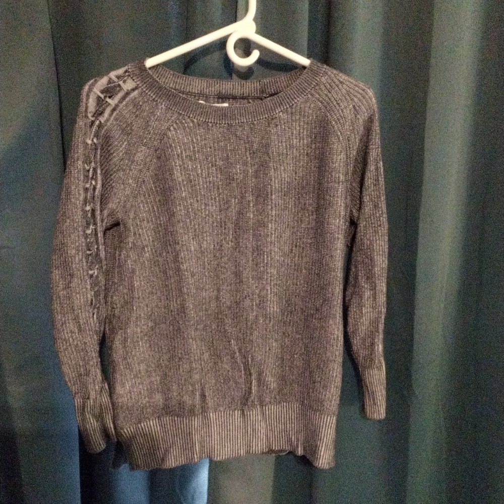 Lauren Conrad Sweater, braided fabric up the sleeves